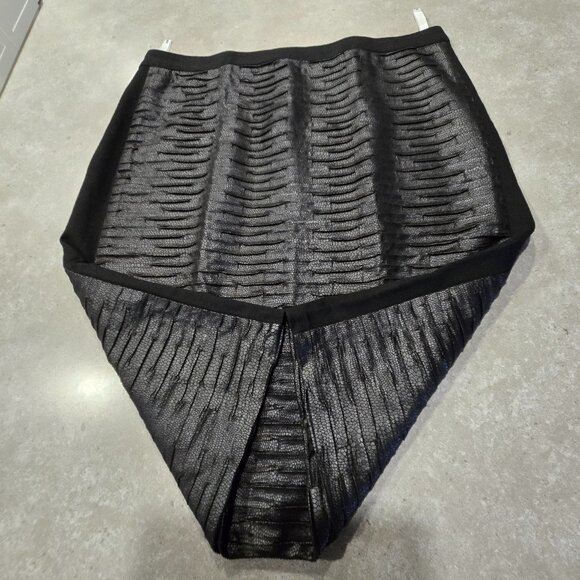 PETER NYGARD Women's Black Faux Snakeskin Knit Stretch Pencil Lined Skirt  Sz 12 - Picture 6 of 11